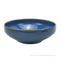 Reactive glazed stoneware dinner set in Starry blue